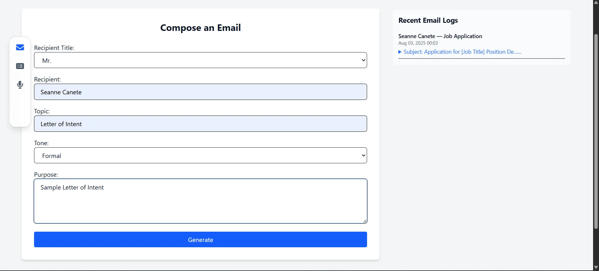 AI Powered Email Generator screenshot (2/5)